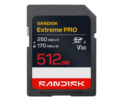 Karta pamięci Sandisk 512GB SDXC Extreme Pro UHS-I 250/170 MB/s